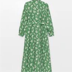 LCW Green Floral Long Sleeve Maxi Dress Large